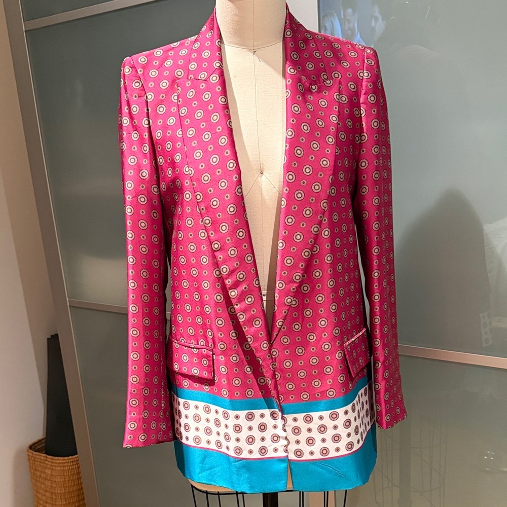 ZARA Pink Patterned Women's Blazer.